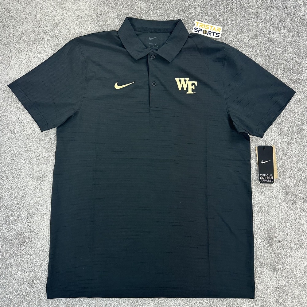 Wake Forest Demon Deacons Polo Shirt Mens Medium NCAA Football Nike Dri Fit